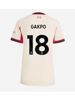 Liverpool Cody Gakpo #18 Replika Borta Kläder Dam 2025-26 Kortärmad